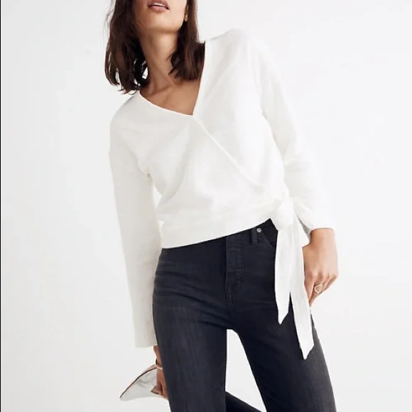Madewell Texture & Thread Wrap Top - Picture 3 of 7